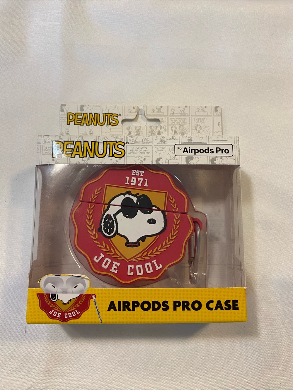 Peanuts Joe Cool Red and Yellow AirPods Pro Case